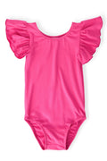 Mila & Rose ® Hot Pink S/S Flutter Sleeve Leotard — main product shot