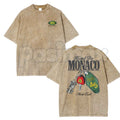 Hotel De Monaco Racing Poster T-Shirt – 90s Retro Grand Prix Graphic Tee, Vintage Washed Lightweight Cotton Motorsport Streetwear Top