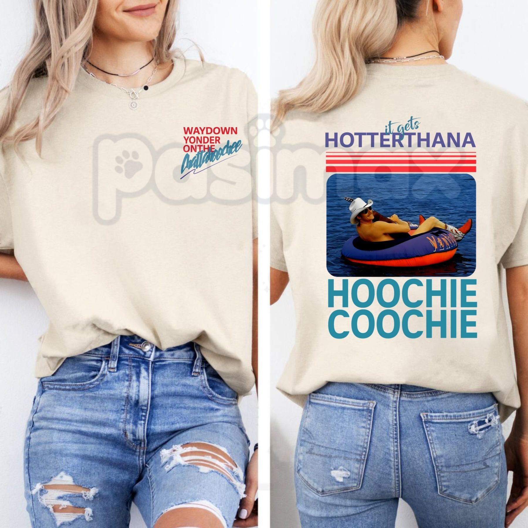 "Hotter Than a Hoochie Coochie" Vintage Graphic Tee – Retro 90s Country Music T-Shirt, Premium 100% Cotton Chattahoochee Tribute Top, Soft Lived-In Heavyweight Summer Festival Shirt, Made in USA