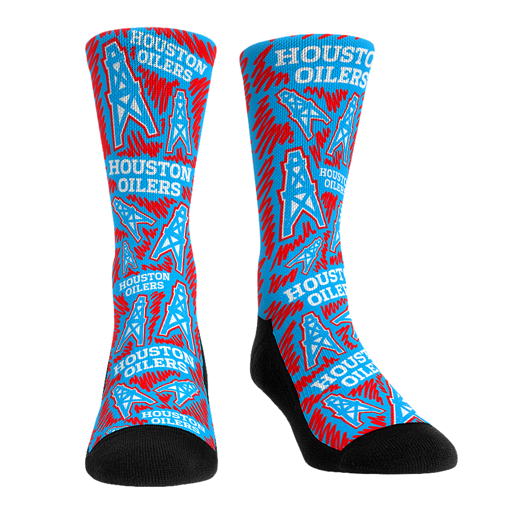 Rock 'Em Socks Rock 'Em Socks Houston Oilers - Throwback Logo Sketch — main product shot