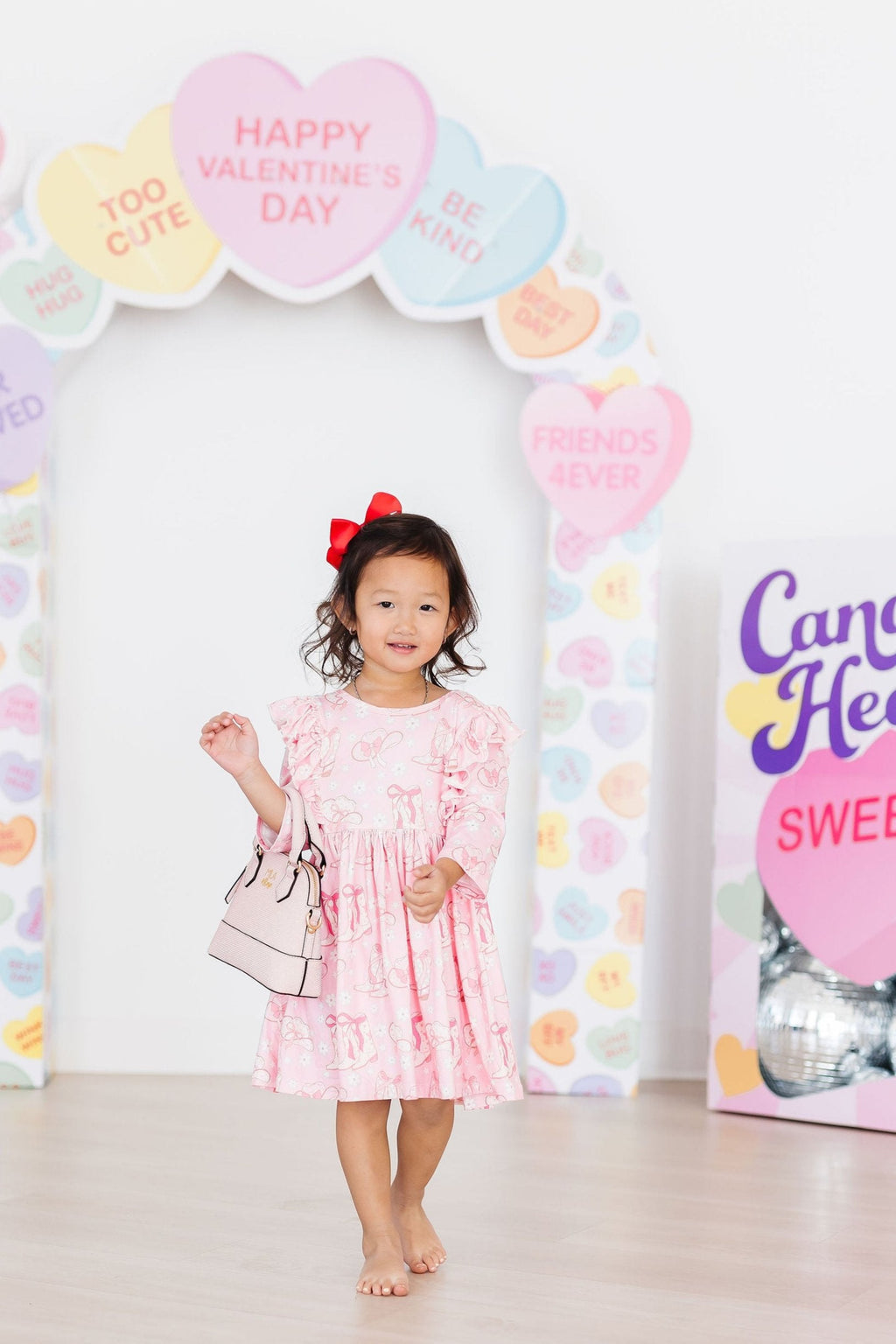 Mila & Rose ® Howdy 3/4 Sleeve Ruffle Twirl Dress — alternative angle