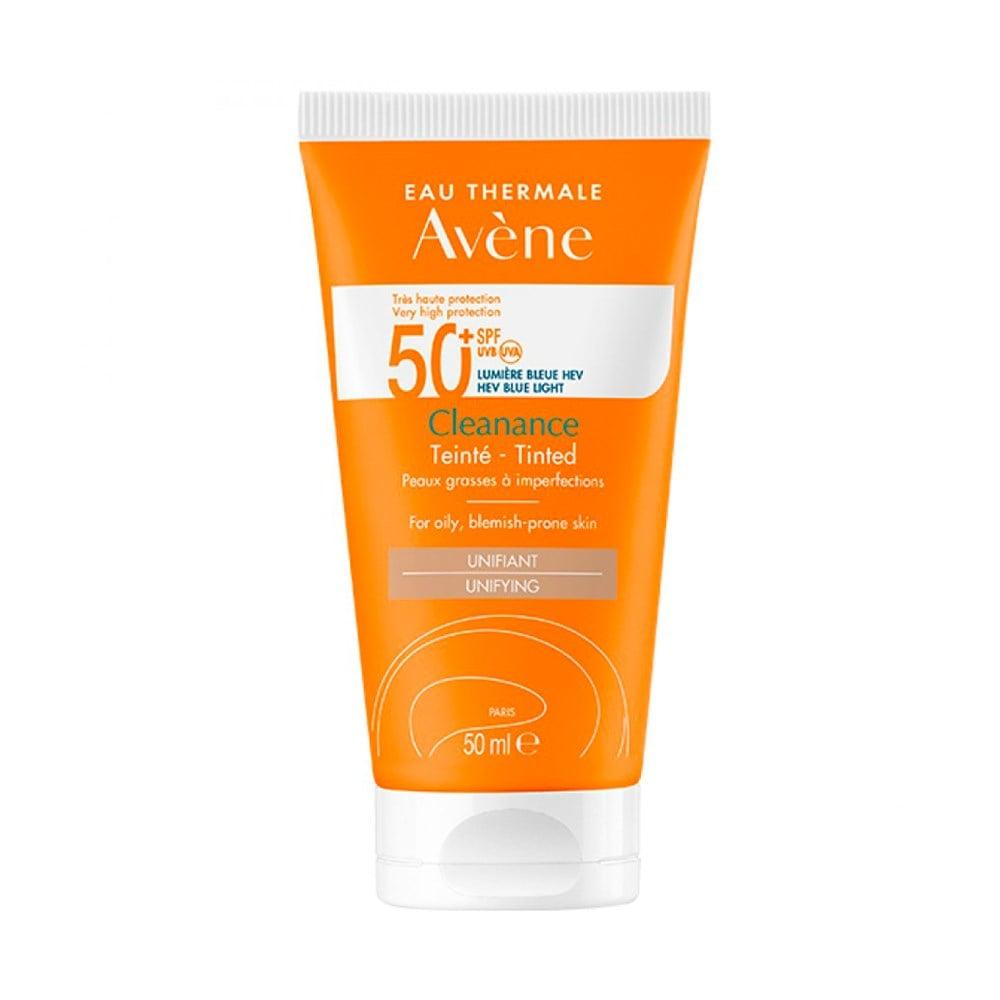 Avene Cleanance SPF 50+ Colored Sunscreen for Oily & Acne-Prone Skin - Non-Greasy, Tinted Protection