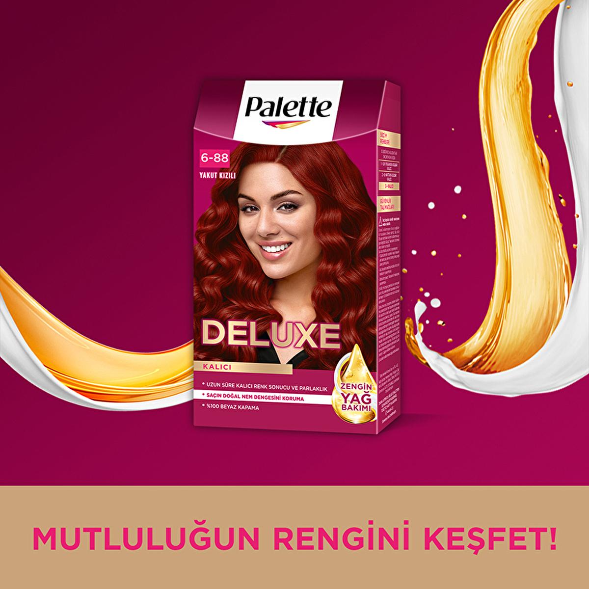 Palette Deluxe Yakut Kızılı Hair Dye - Long-Lasting Rich Ruby Red Hair Color