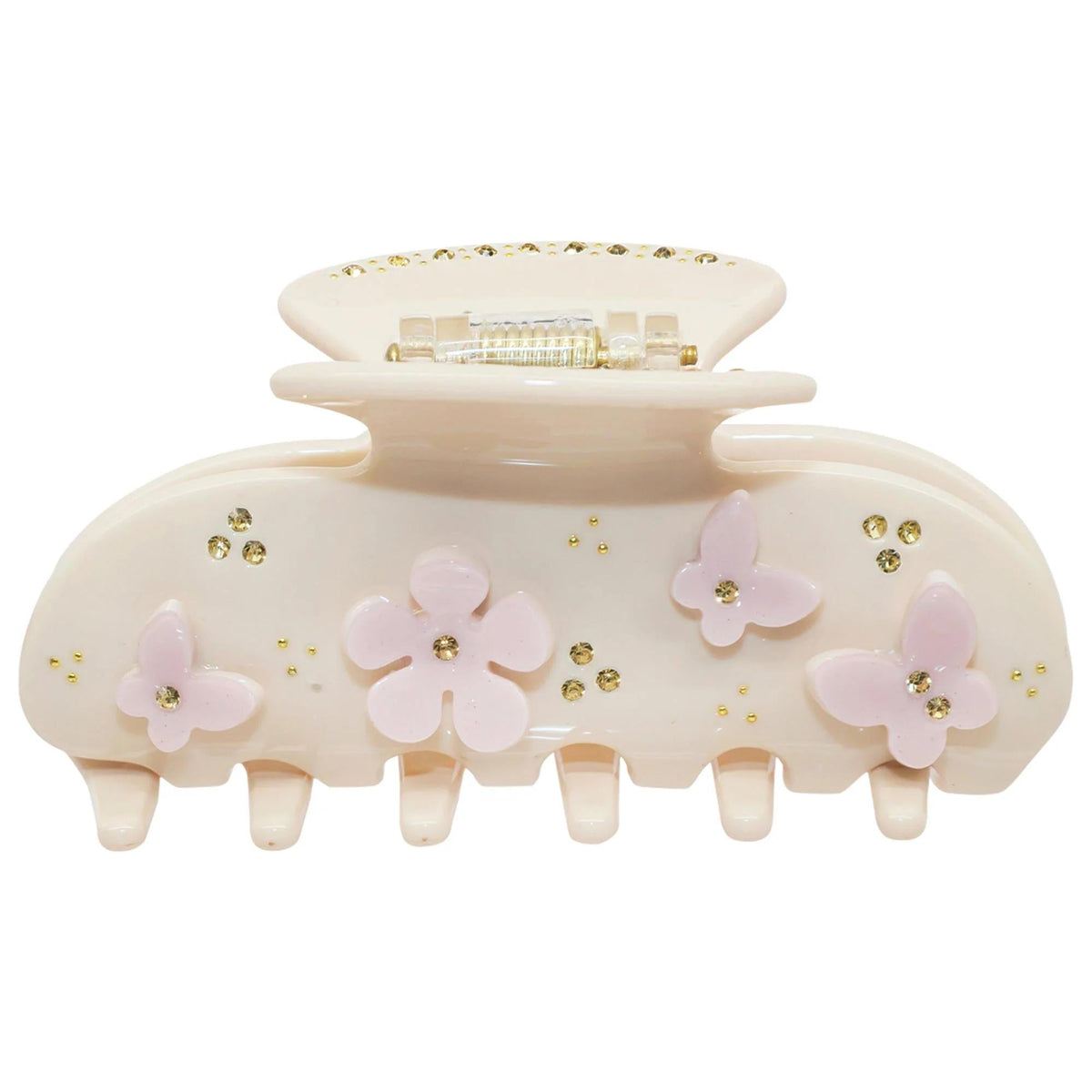 Emi Jay Sweetheart Pink Floral Hair Claw Clip - Secure Grip, Stylish & Biodegradable Accessory for All Hair Types by Beauty C
