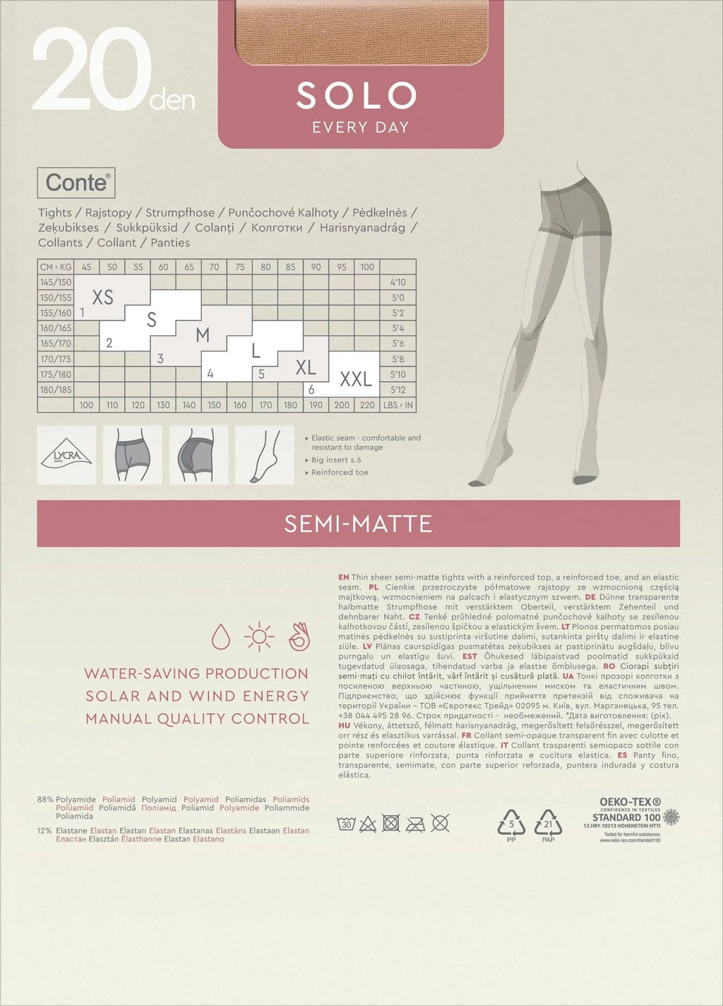 TheRanok.com Tights Conte Solo 20 Den - Classic Pantyhose — alternative angle