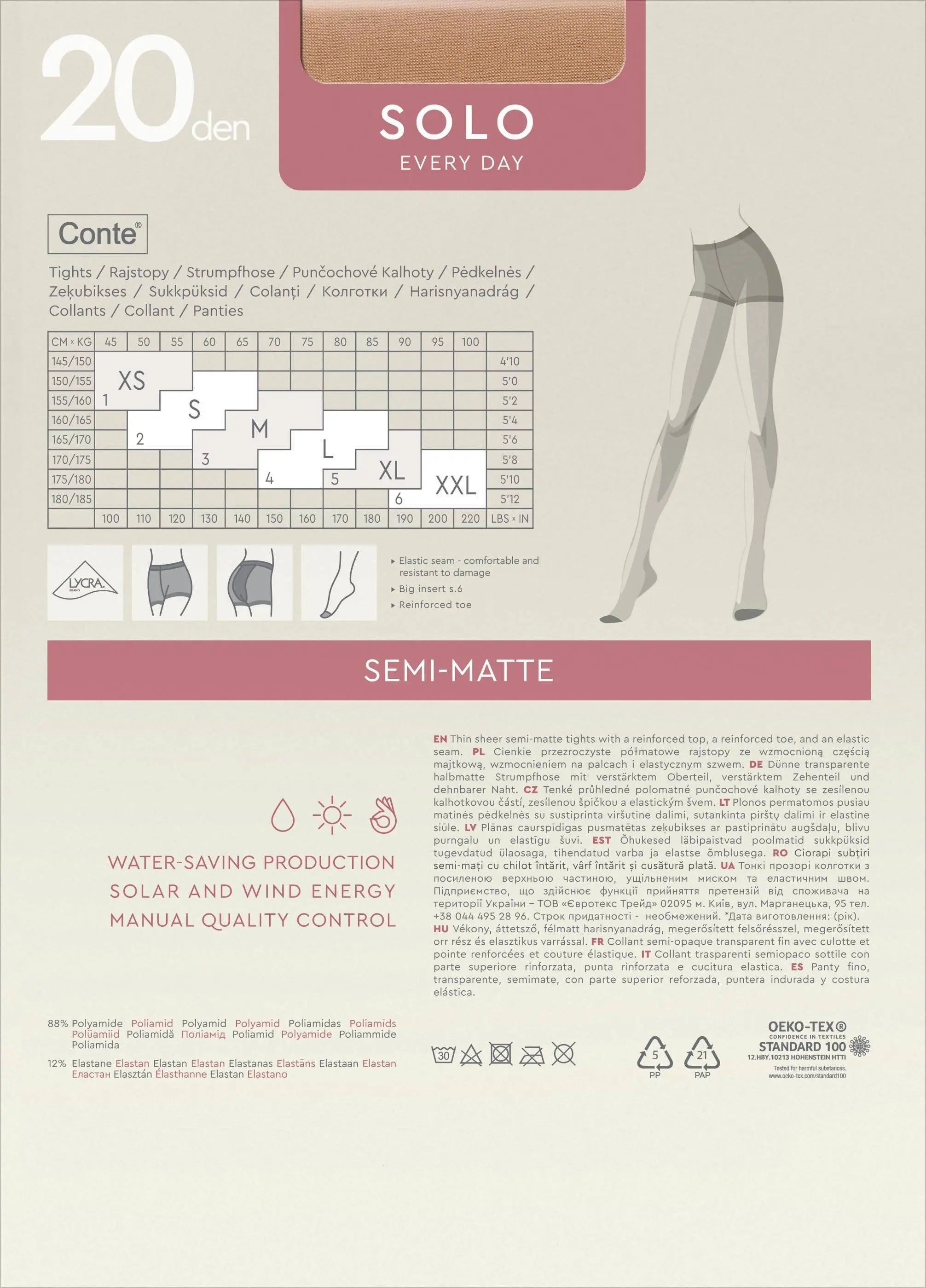 TheRanok.com Tights Conte Solo 20 Den - Classic Pantyhose — alternative angle