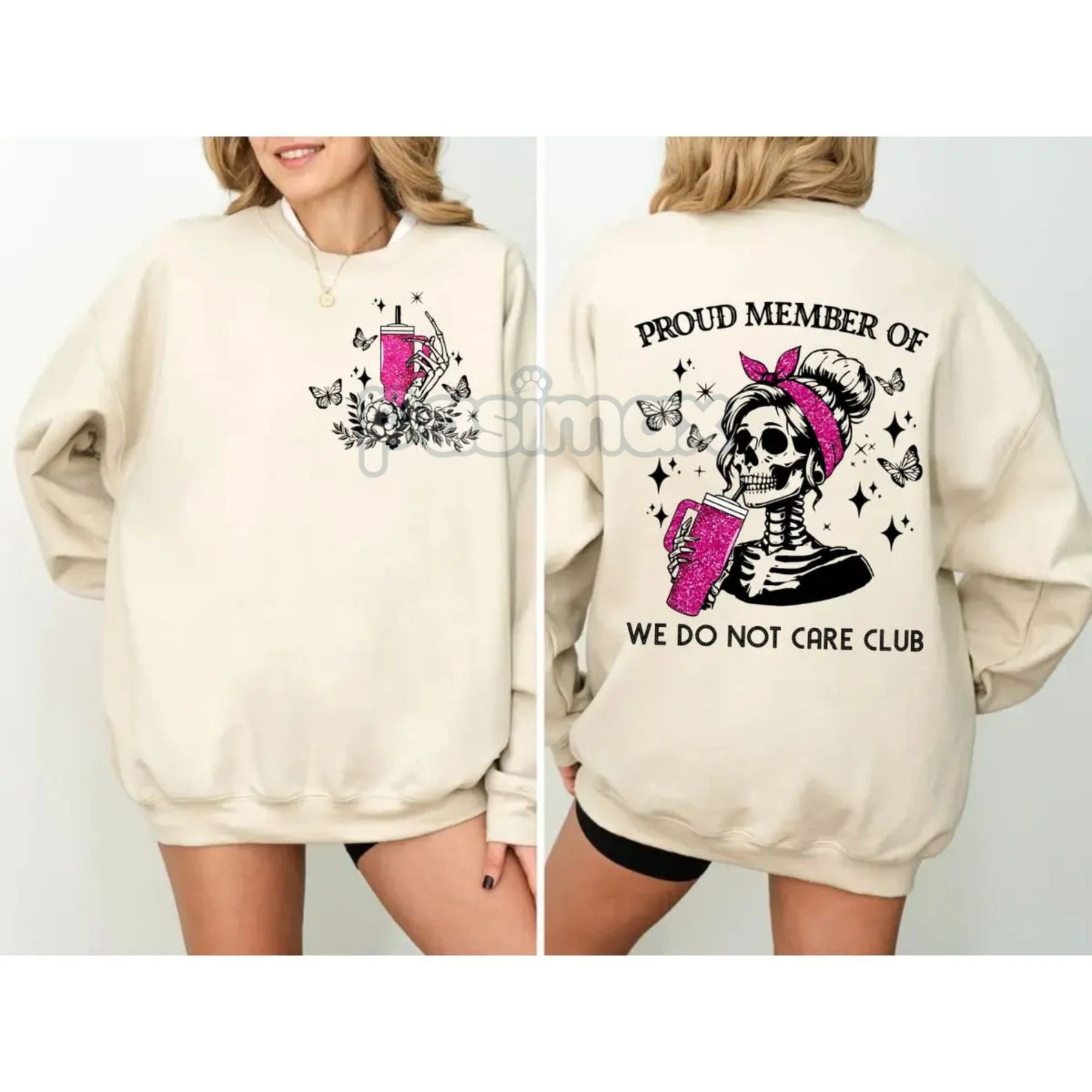 Pasimax Humorous "We Don't Care Club" Unisex Sweatshirt — main product shot