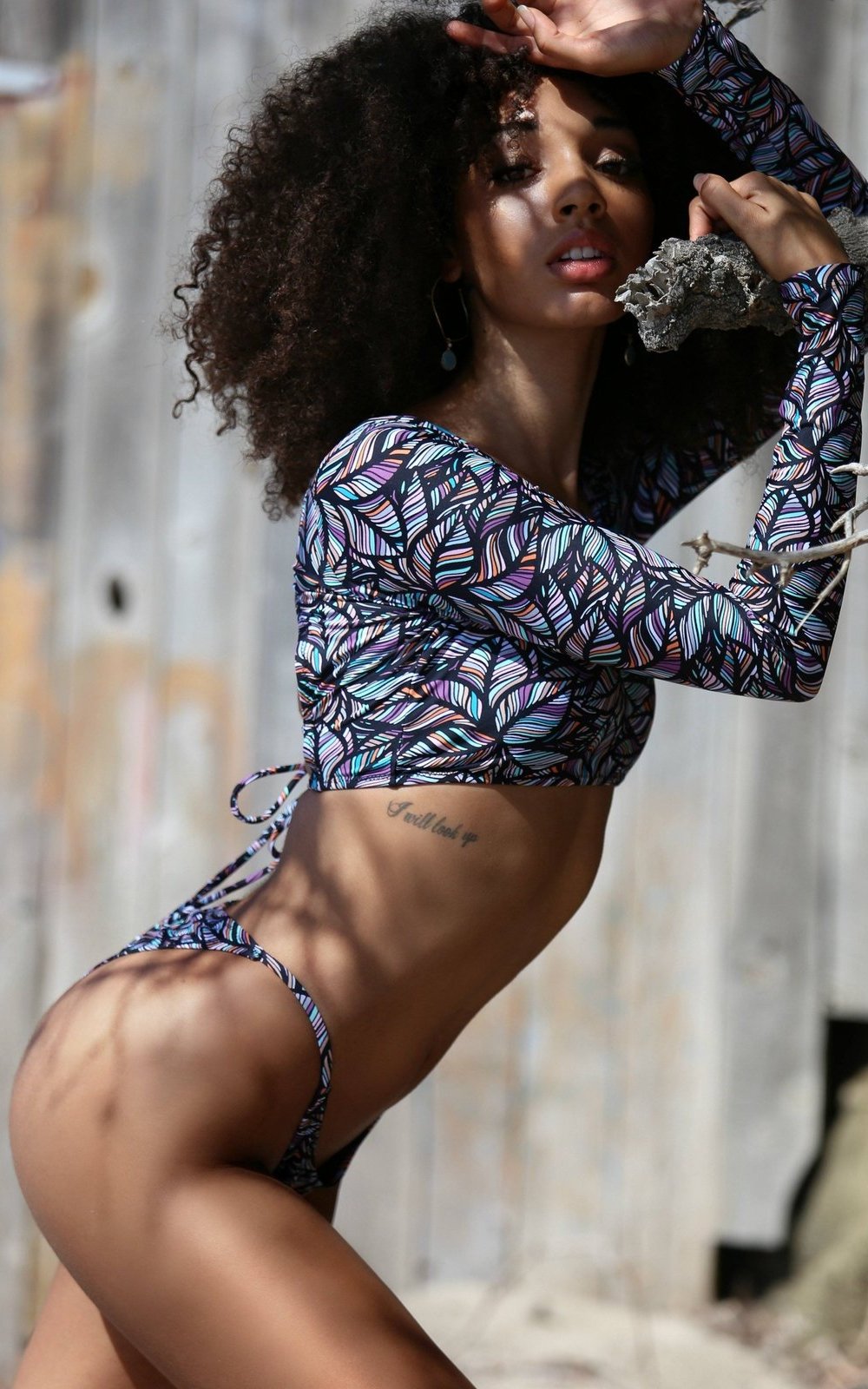 Forever Young Swimwear Huntington Crop Top — fabric or material detail