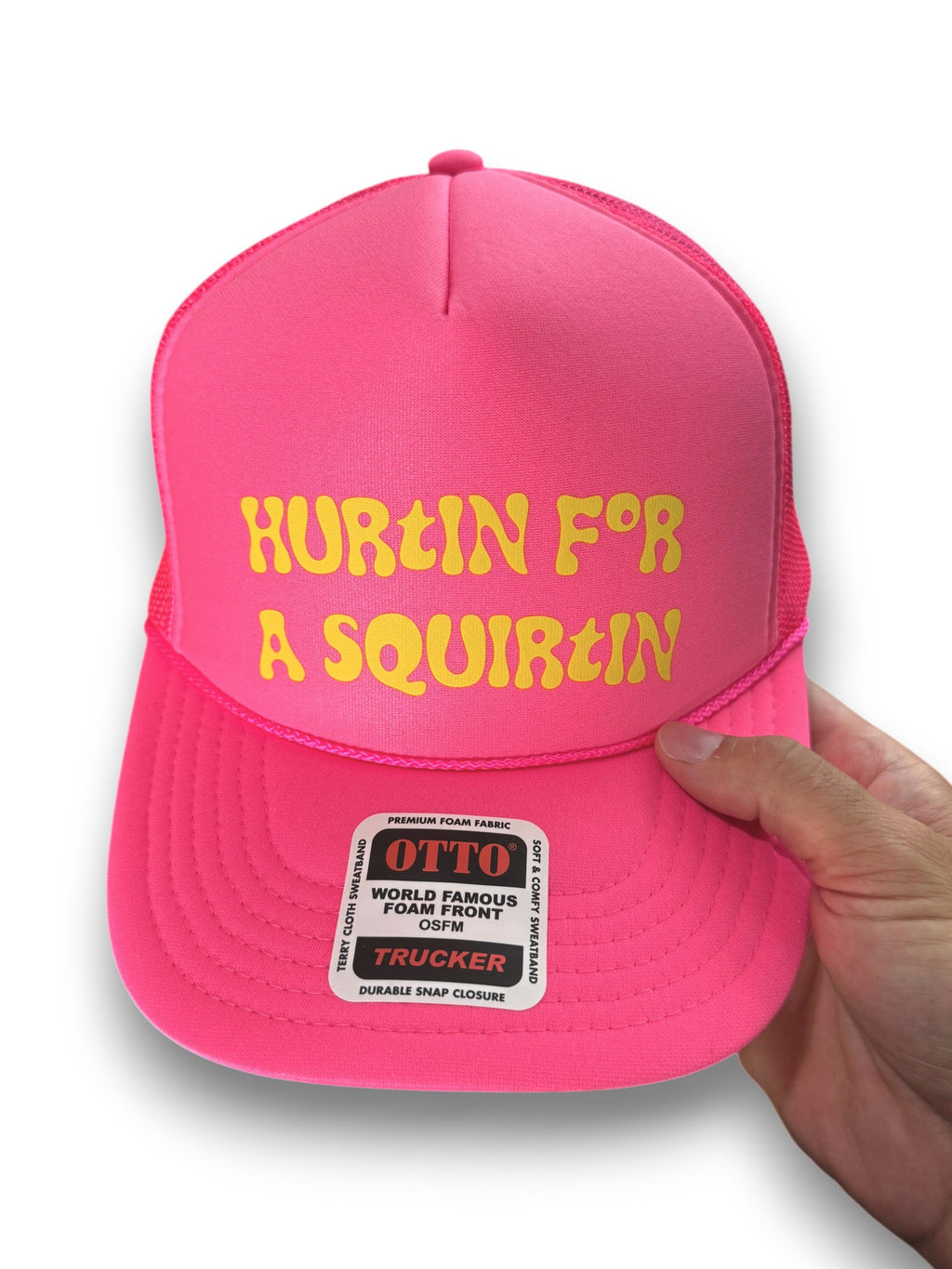 Luckless Outfitters Hurtin for a Squirtin Trucker Hat — main product shot