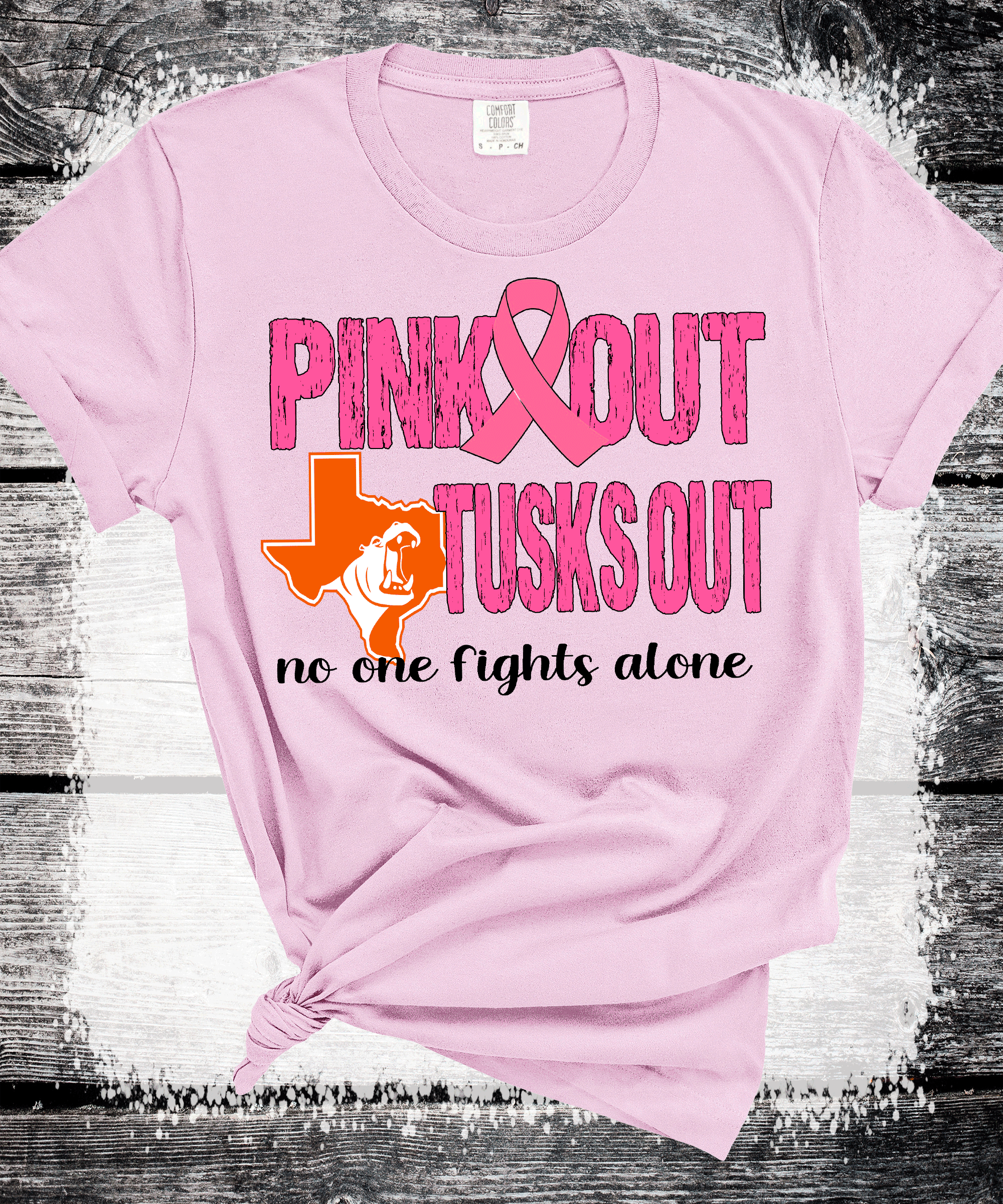 A Blessed Texas Mess Boutique Pink Out Breast Cancer Awareness October Shirts / Pink School Spirit Shirts /… — main product shot