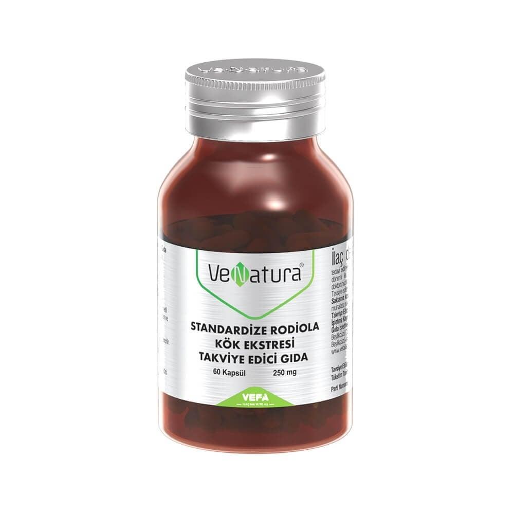 VeNatura Rhodiola Root Extract Supplement - 60 Capsules, Standardized Adaptogenic Herb for Stress Relief & Mental Clarity