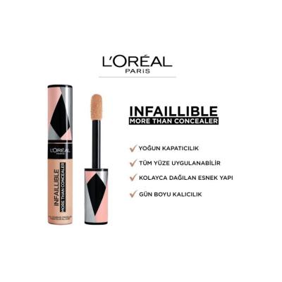 L'Oreal Paris Infaillible Concealer: Full Face Coverage, Long-Lasting 327 Cashmere - Blemish Cover, Even Skin Tone, Makeup Base