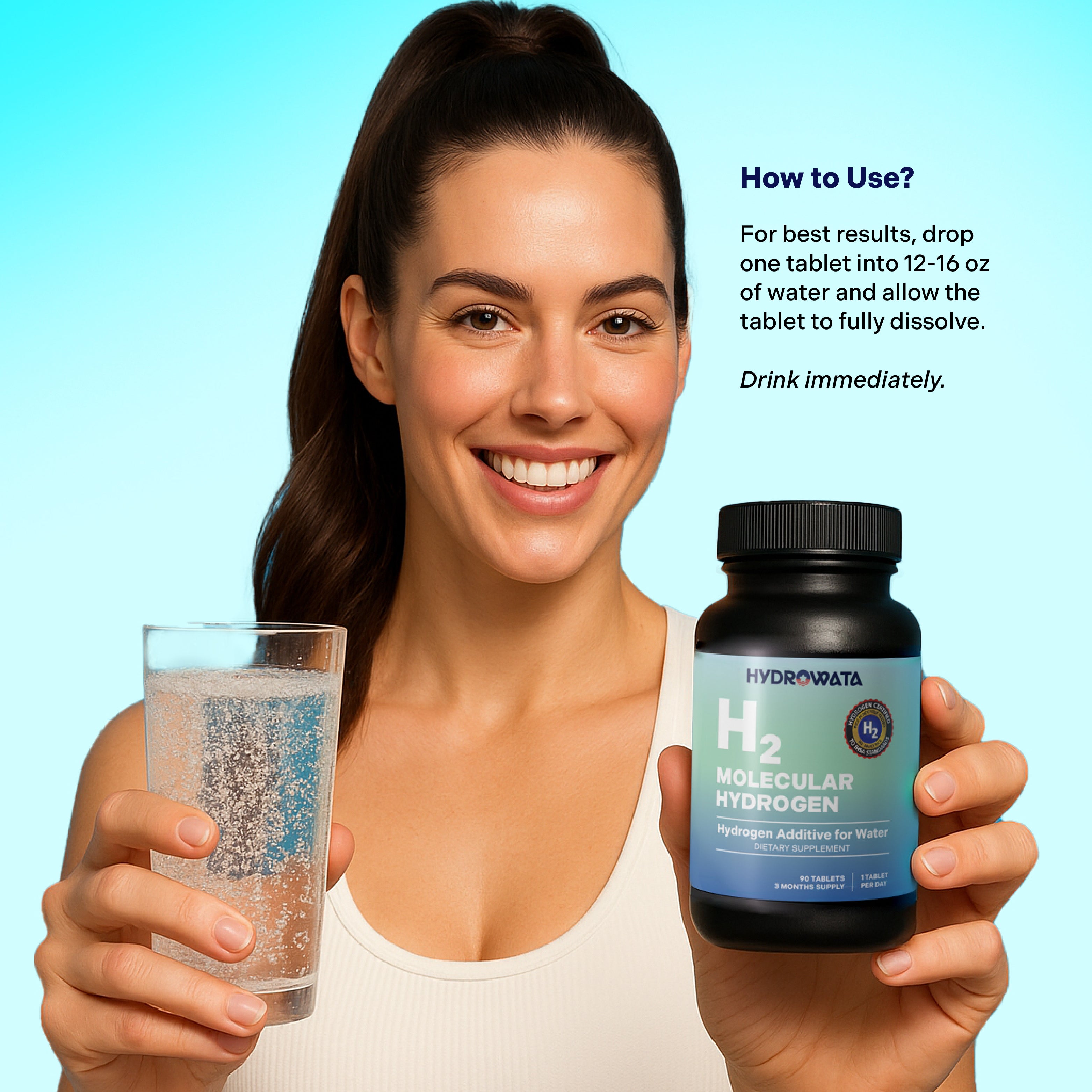 HydroWata™ | Hydrogen Water Tablets 90 Servings, view 6