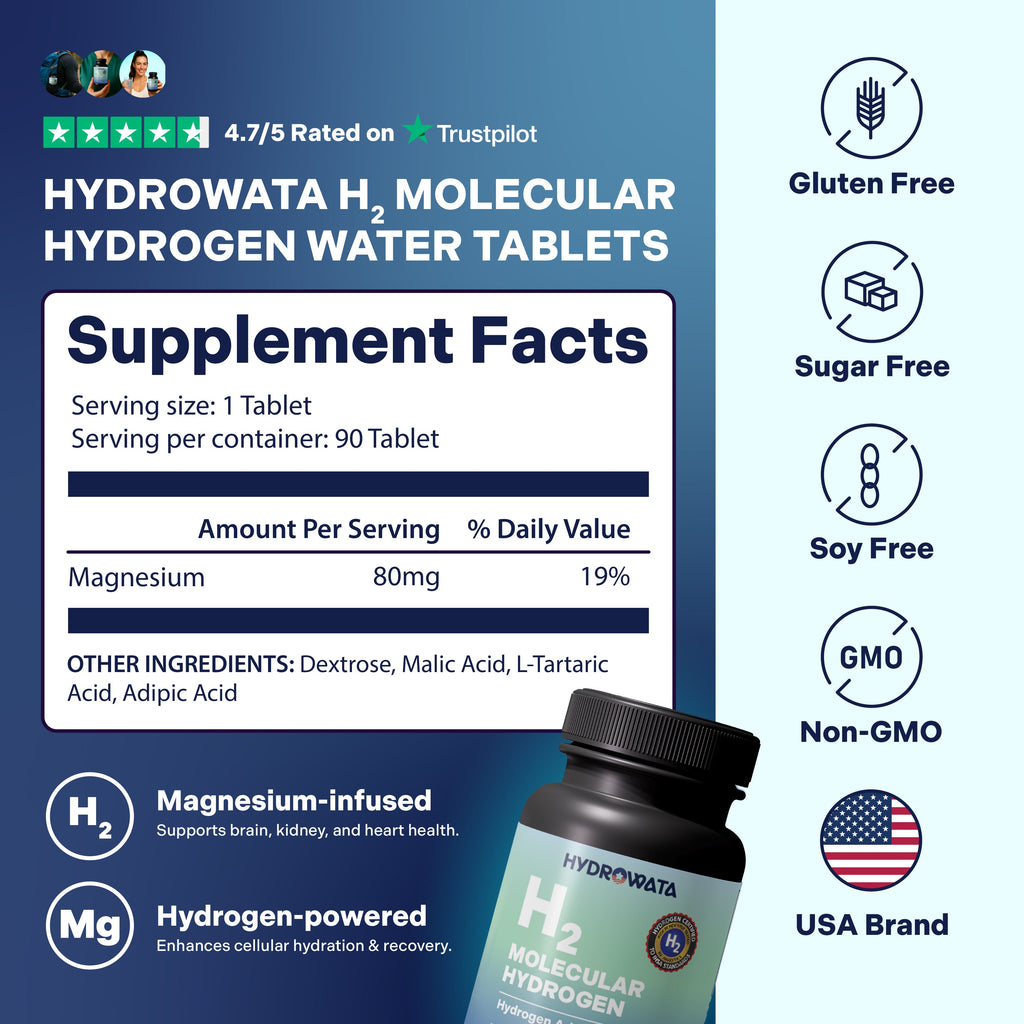 HydroWata™ | Hydrogen Water Tablets 90 Servings, view 3