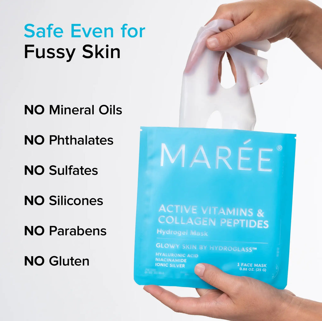 Maree Hydrogel Collagen Face Mask — back view