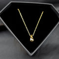BodyCandy Stainless Steel Gold Tone PVD Chain Dainty Teardrop Pendant Necklace — main product shot