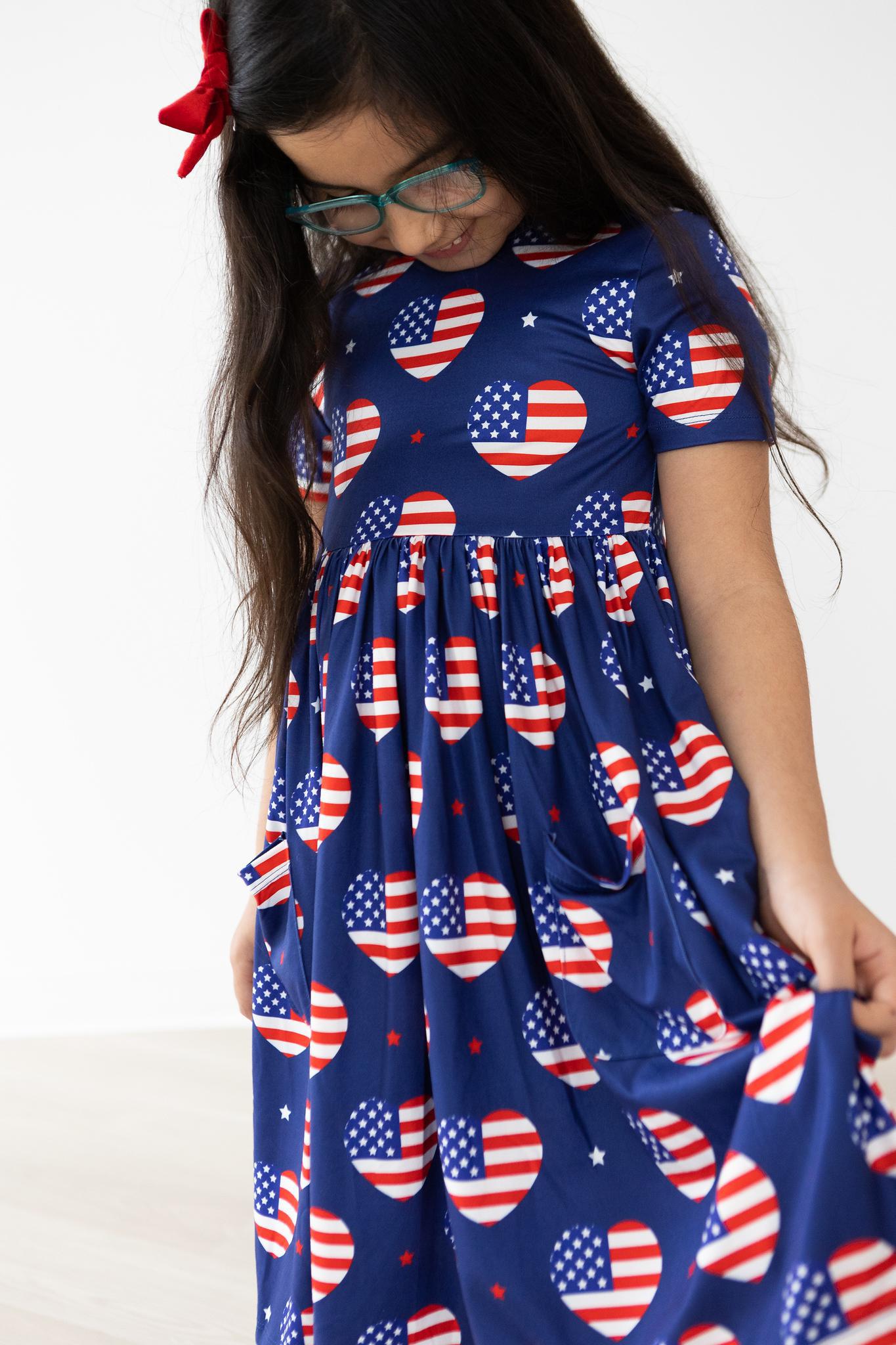 Mila & Rose ® I Heart the USA S/S Pocket Twirl Dress — main product shot