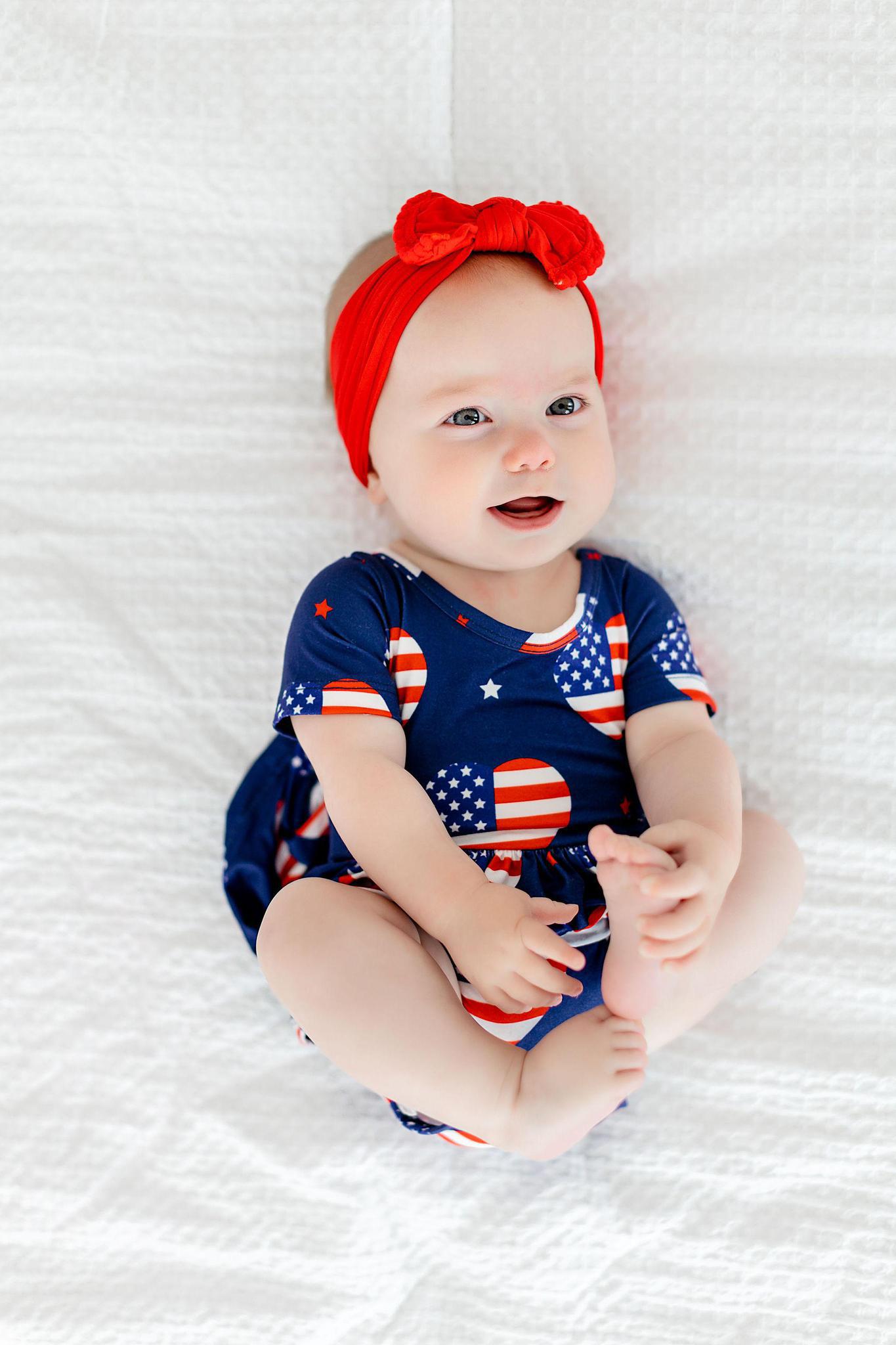 Mila & Rose ® I Heart the USA S/S Twirl Bodysuit — lifestyle context