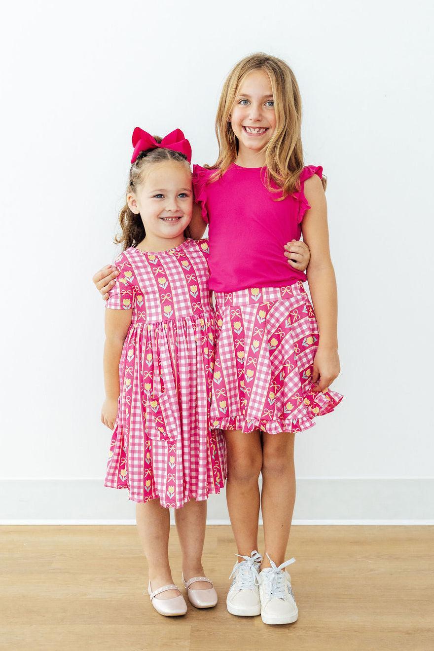 Mila & Rose ® I Love You Tulip Much Ruffle Twirl Skort — lifestyle context