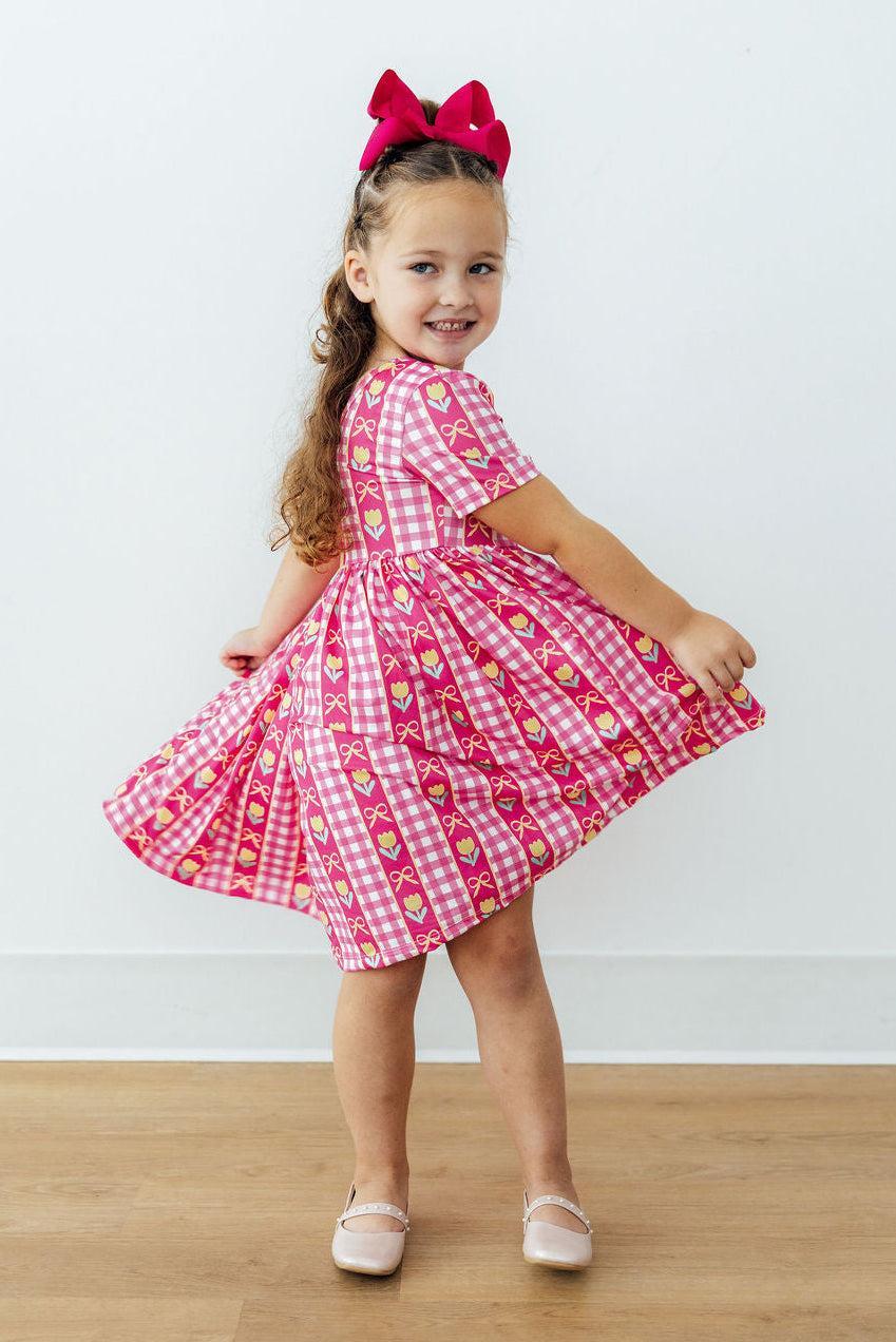 Mila & Rose ® I Love You Tulip Much S/S Pocket Twirl Dress — lifestyle context