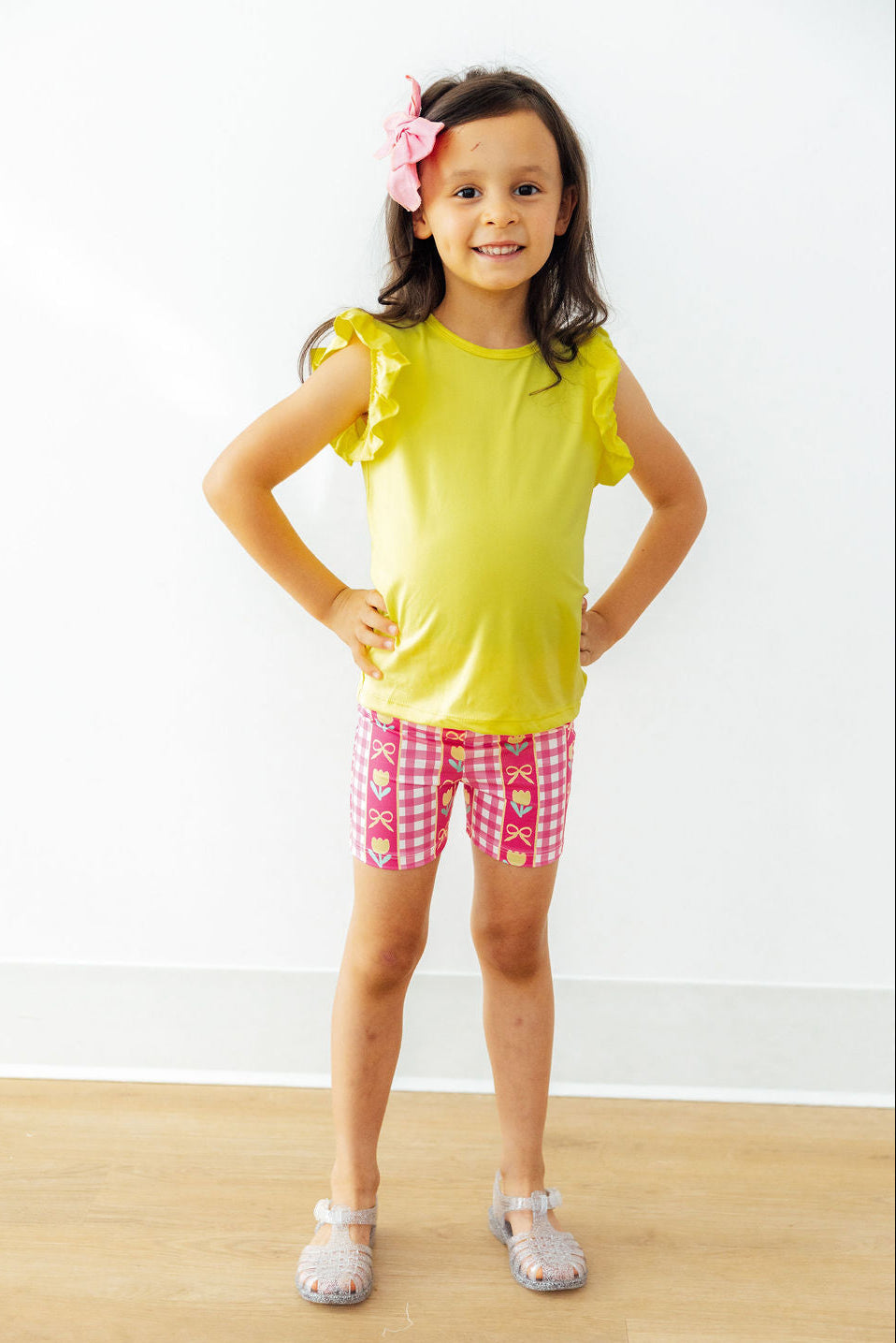 Mila & Rose ® I Love You Tulip Much Twirl Shorts — side view