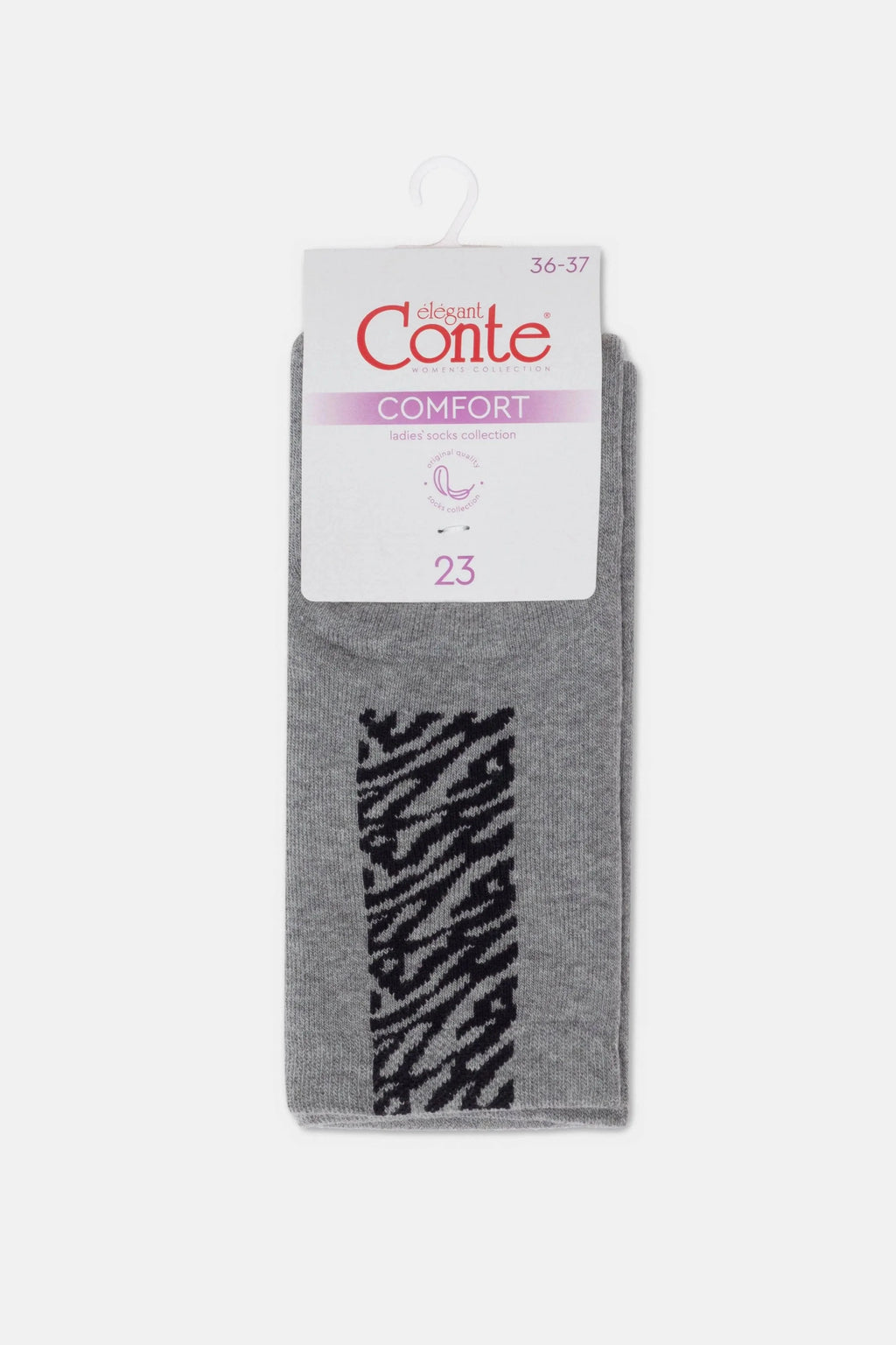 TheRanok.com Cotton Socks Conte Comfort 570 - Zebra Stripes — product on model