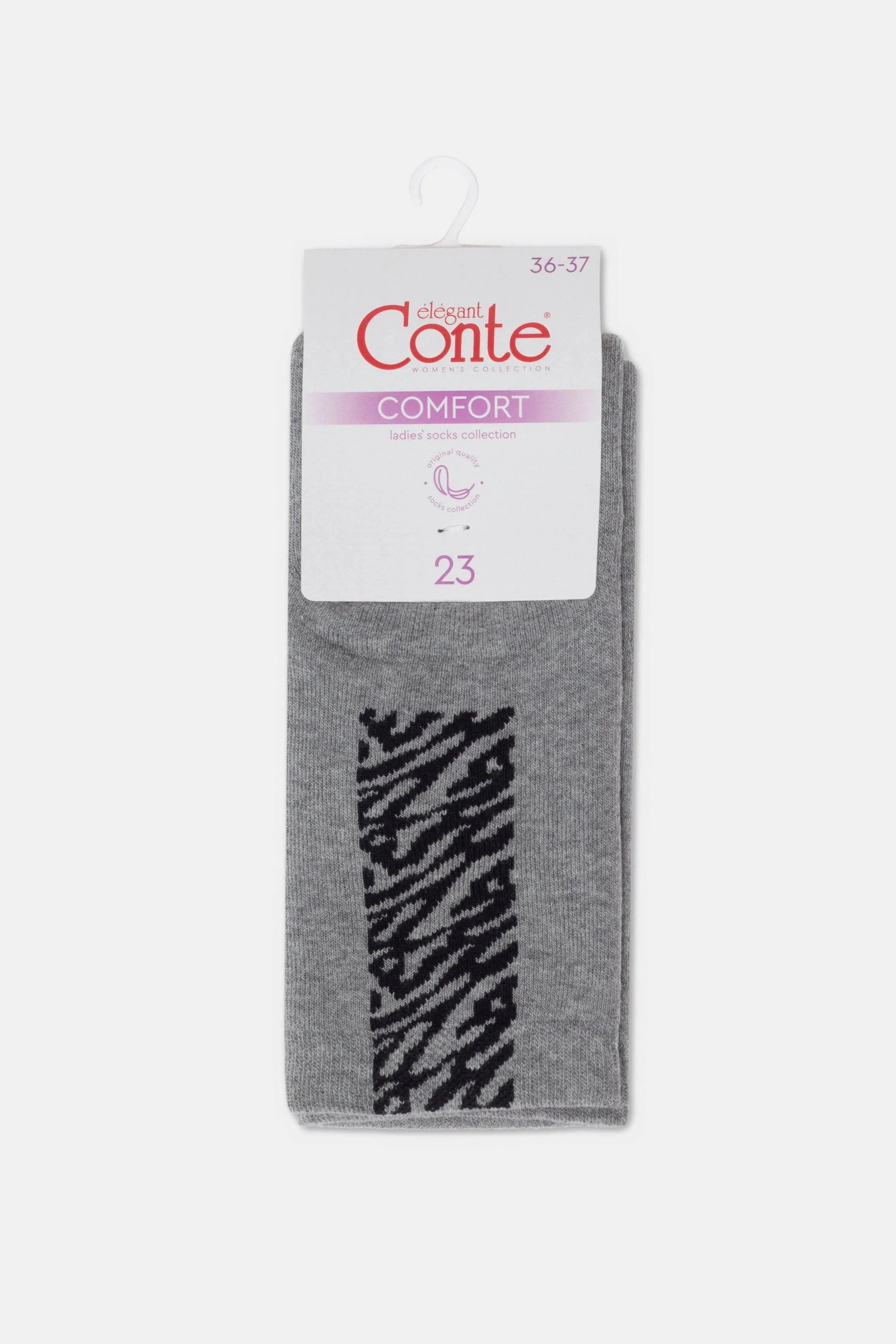 TheRanok.com Cotton Socks Conte Comfort 570 - Zebra Stripes — product on model