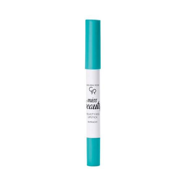 Golden Rose Velvety Kiss Lipstick 3.5g - Long Lasting Matte Lip Color in 06 Peachy