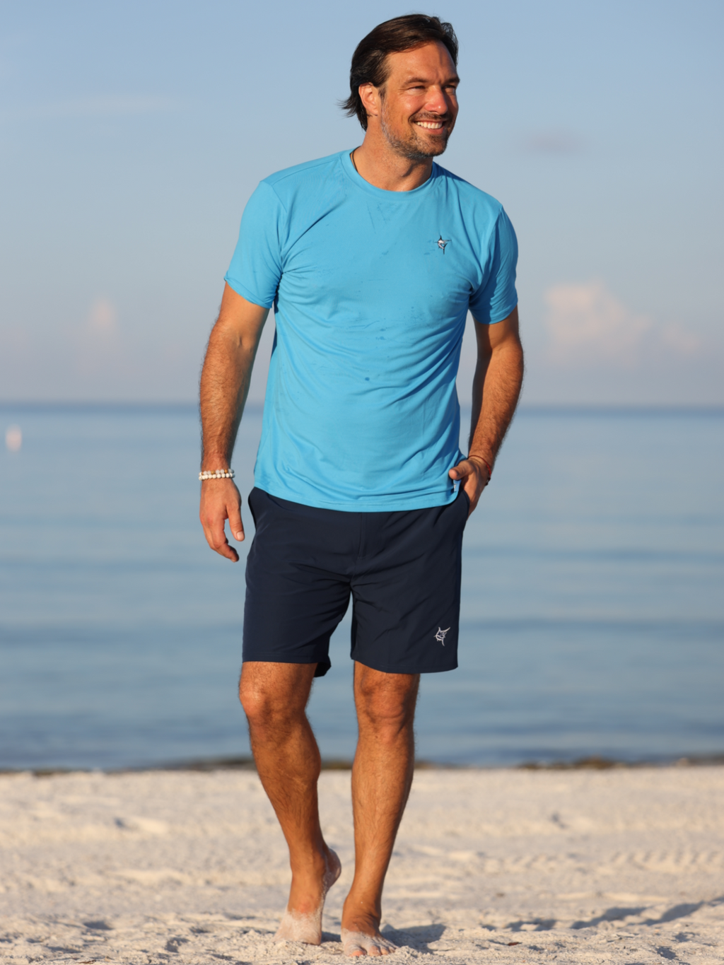 Grander Short Sleeve Performance Tee – White Water Life, view 4