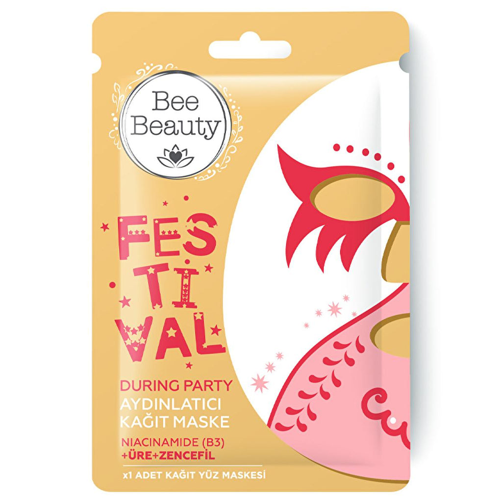 Bee Beauty Brightening Face Mask with Amino Acids & Niacinamide - Hydrating, Soothing, and Illuminating Sheet Mask for Radiant Skin
