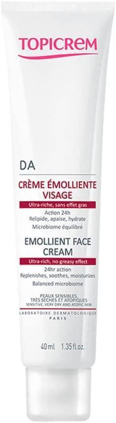 Topicrem Face Cream for Dry Skin - 24hr Moisturizer for Atopic Sensitive Skin, Fragrance-Free