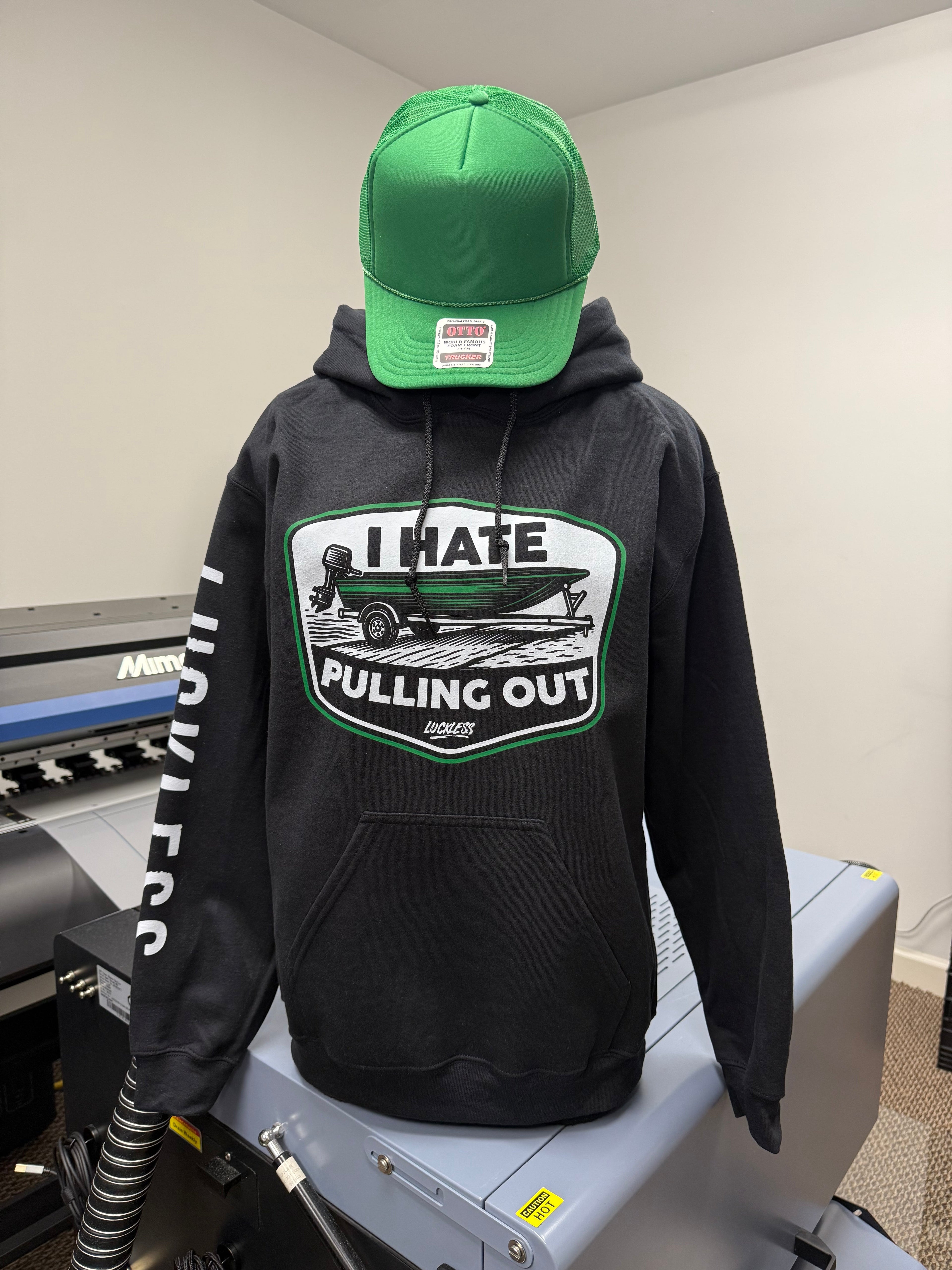 Luckless Outfitters I Hate Pulling Out Hoodie — side view