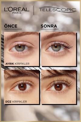 L'Oreal Paris Telescopic Waterproof Mascara - Black Lengthening Mascara for Long, Defined Lashes - Smudge-Proof, All-Day Wear