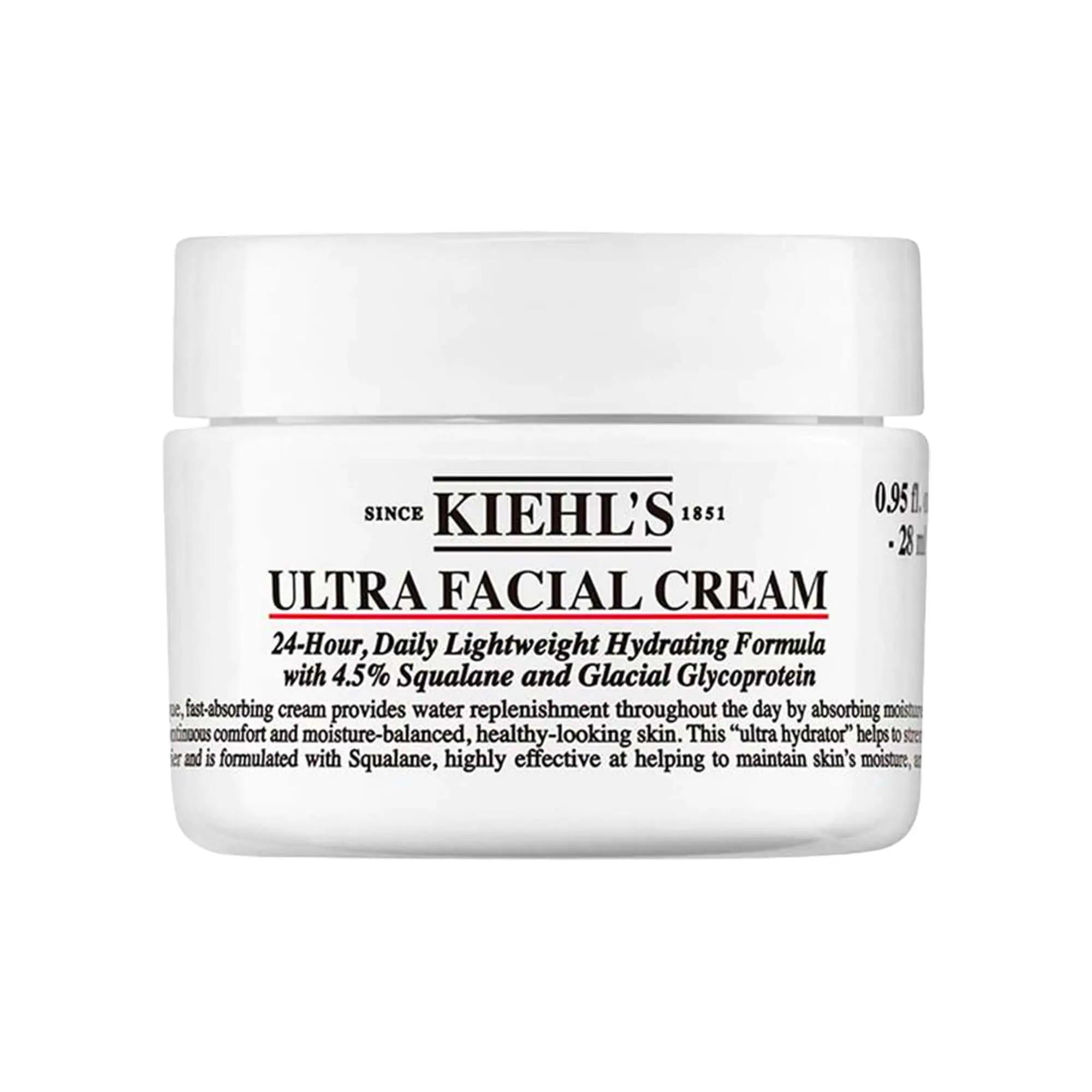 Kiehl's Mini Ultra Facial Refillable Moisturizing Cream - Fragrance-Free, Squalane, 24hr Hydration