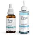 The Purest Solutions Skincare Set - Pore Tightening, Lightening, and Exfoliating for Uneven Skin Tone - Niacinamide Serum and Glycolic Acid Toner