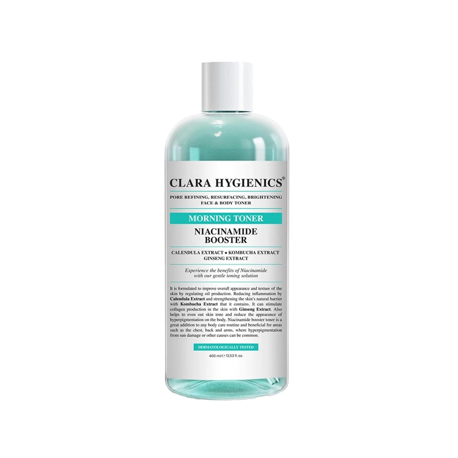 Clara Hygienics Niacinamide Booster Vegan Face and Body Toner - Tightening, Natural Skincare Solution