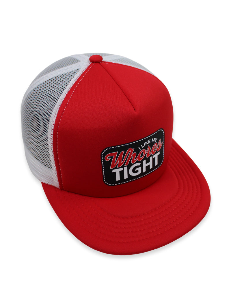 Luckless Outfitters I Like My Whores Tight Foam Trucker Hat — back view