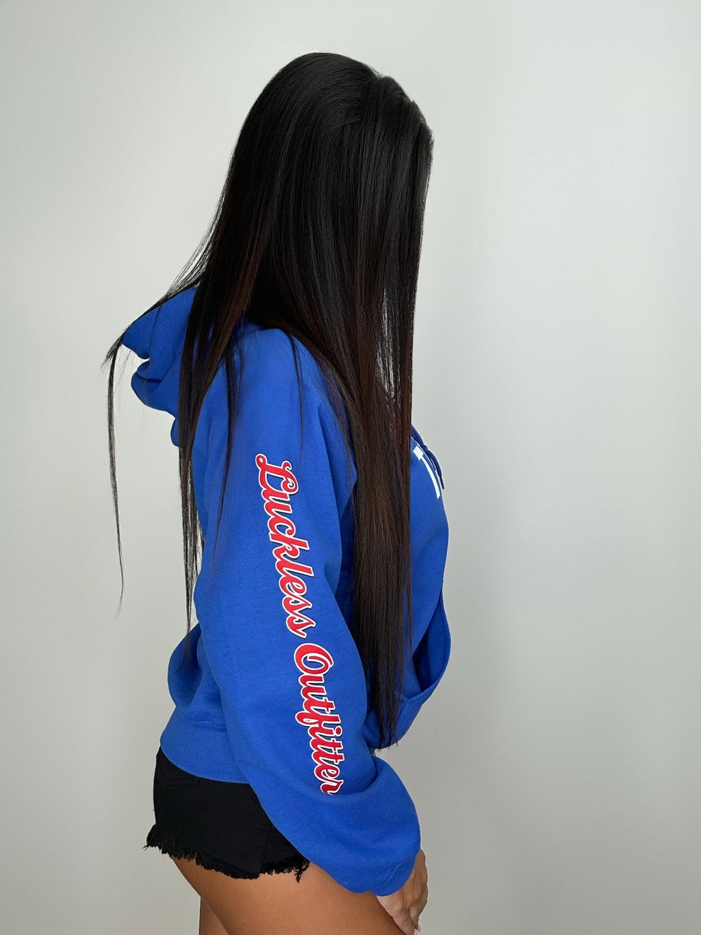 Luckless Outfitters I Like My Whores Tight Hoodie — in-use photo