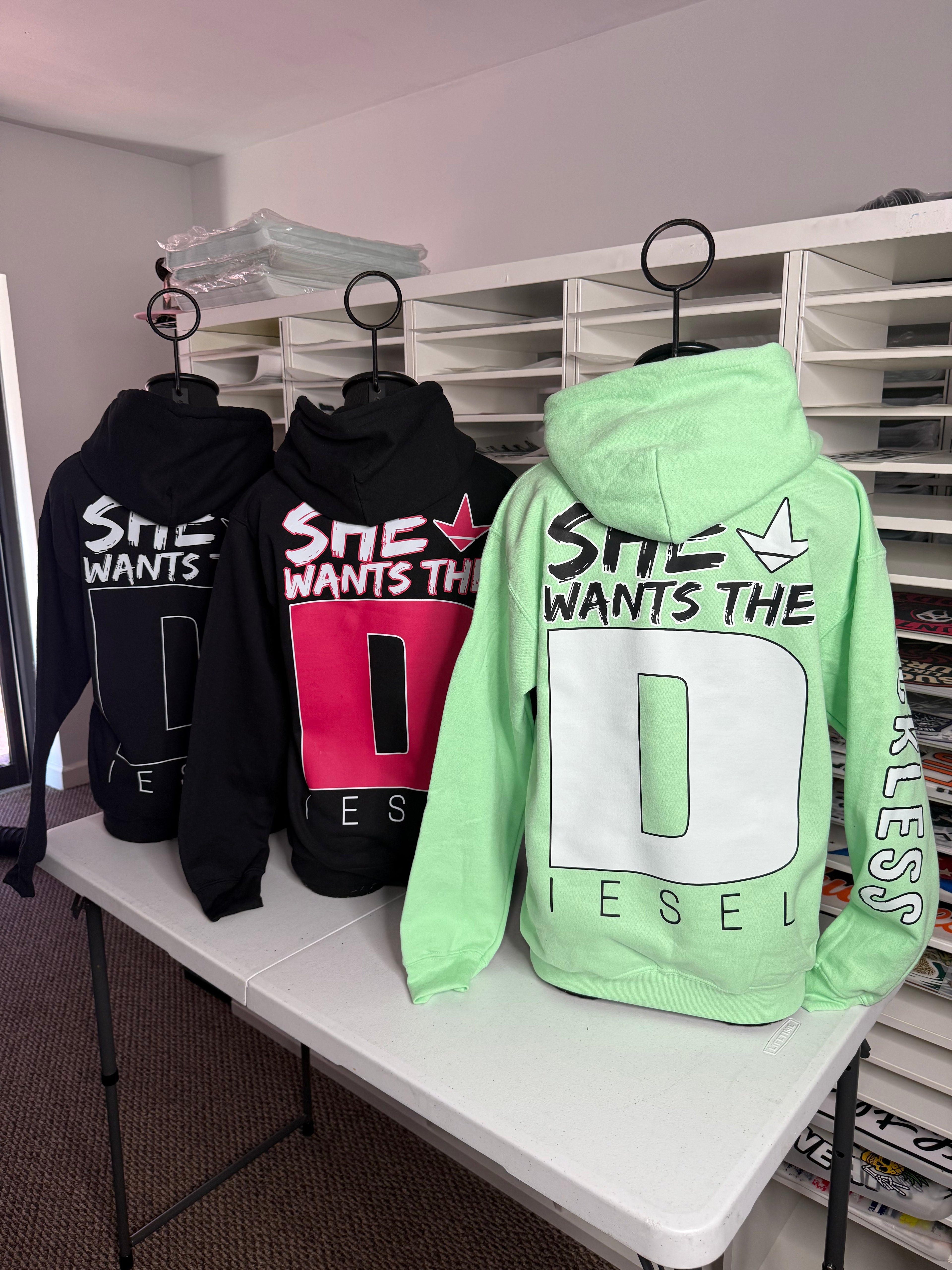 Luckless Outfitters She Wants the Diesel Hoodie — alternative angle