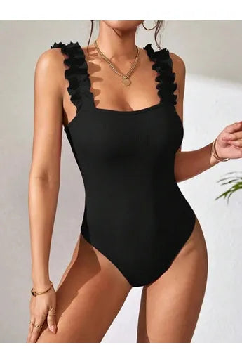 Pretty Little Patriot Pretty Little Patriot Chic Sleeveless Black Tank Bodysuit — Black detail