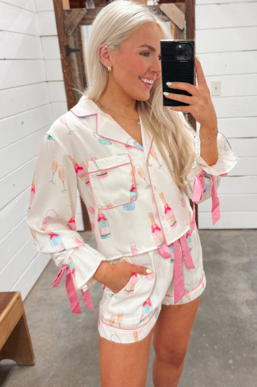Pretty Little Patriot Pretty Little Patriot Cheers to Bedtime Pajamas — main product shot