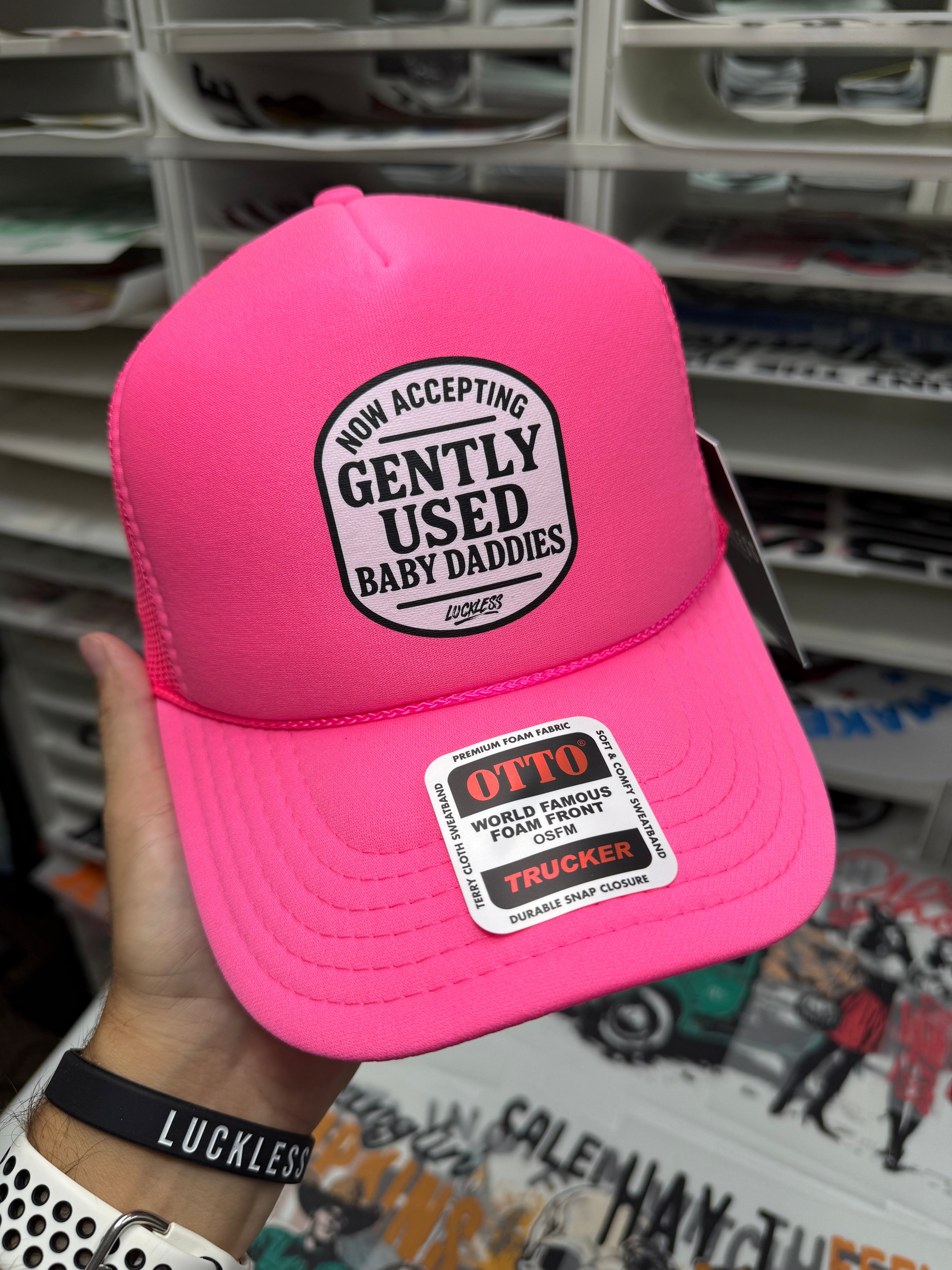 Luckless Outfitters Now Accepting Gently Used Baby Daddies Trucker Hat — lifestyle context