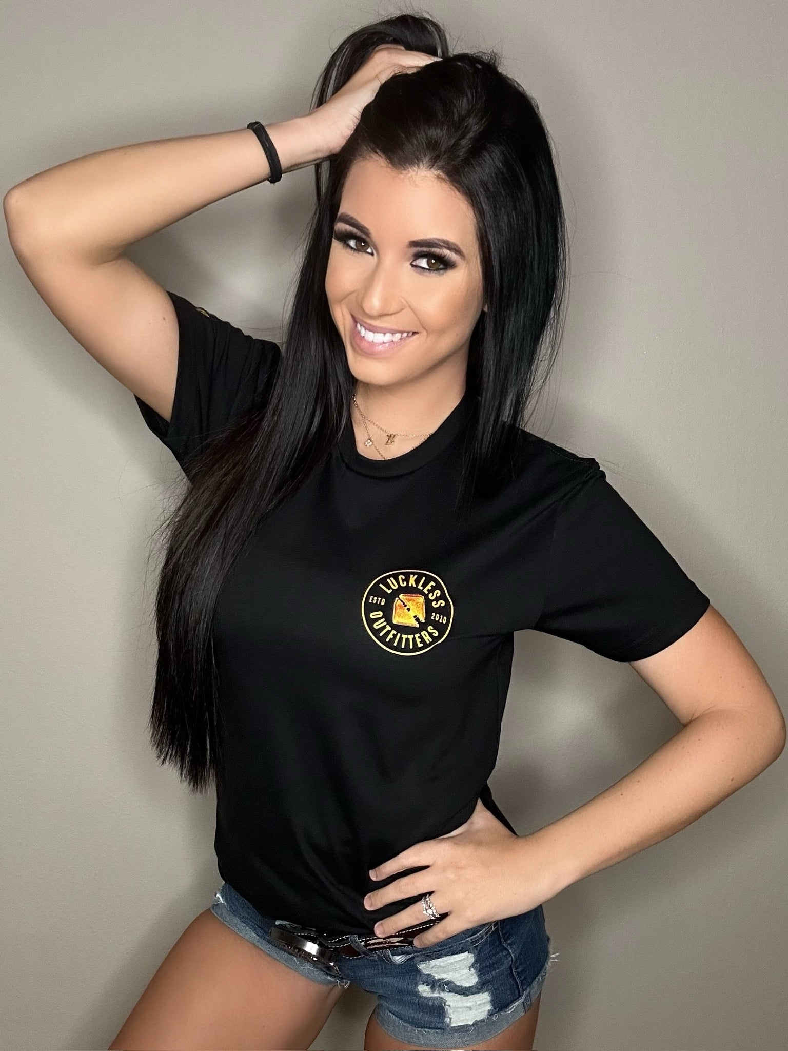 Luckless Outfitters The GOAT Tee — side view