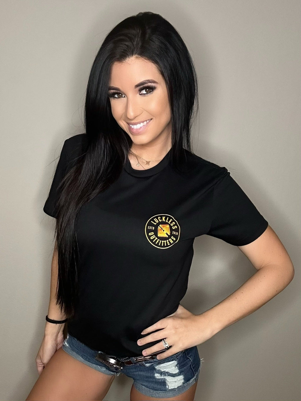Luckless Outfitters The GOAT Tee — lifestyle context