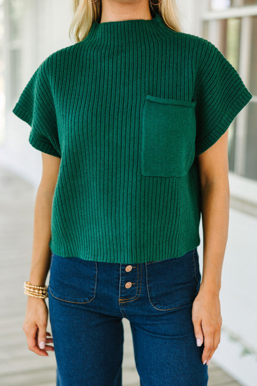 Pretty Little Patriot Pretty Little Patriot Green Spring Sweater — Green detail