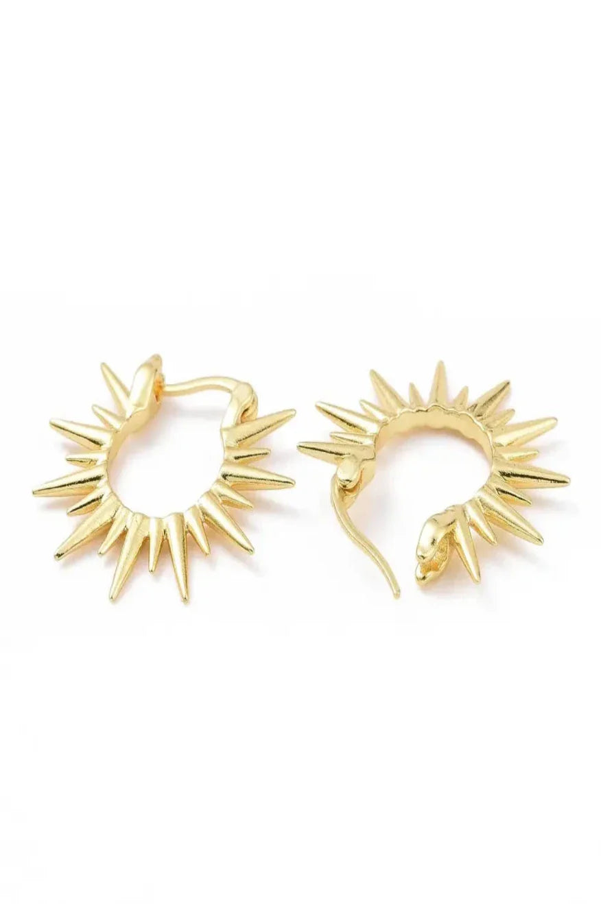 Pretty Little Patriot Pretty Little Patriot Burst of Spirit Hoop Gold Earrings — Gold detail
