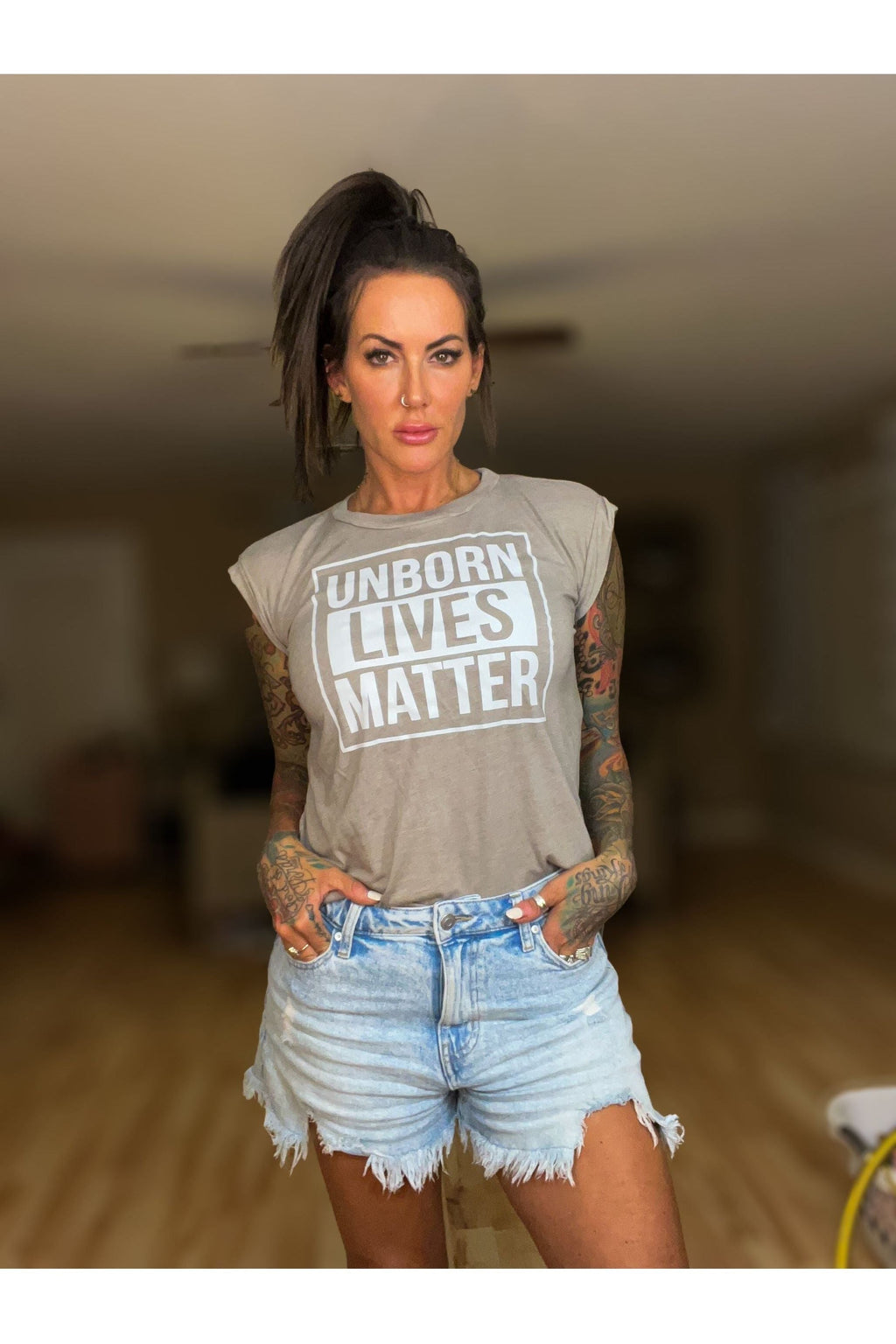 Pretty Little Patriot Pretty Little Patriot Unborn Lives Matter design — construction detail