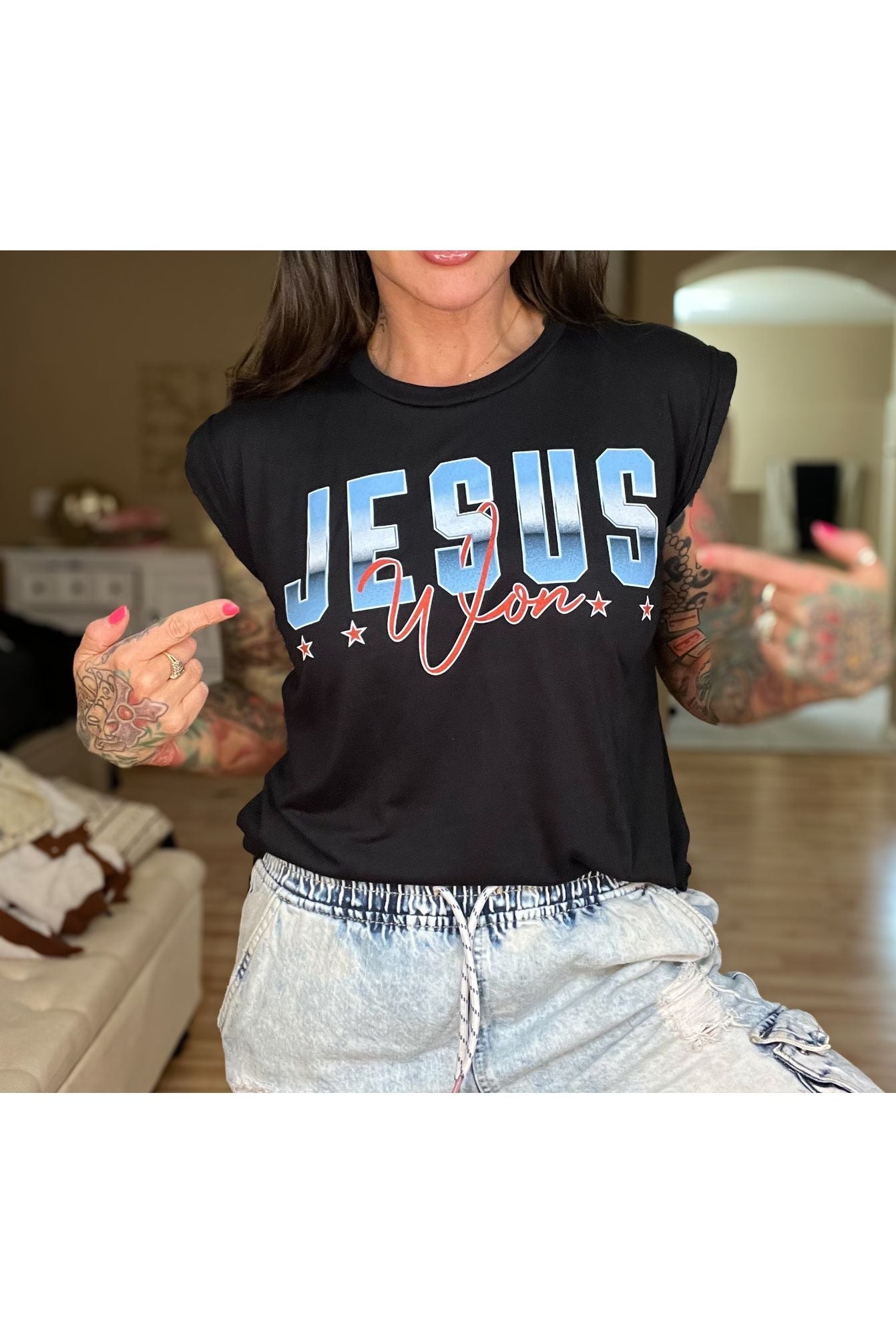 Pretty Little Patriot Pretty Little Patriot Jesus Won -clearance — construction detail