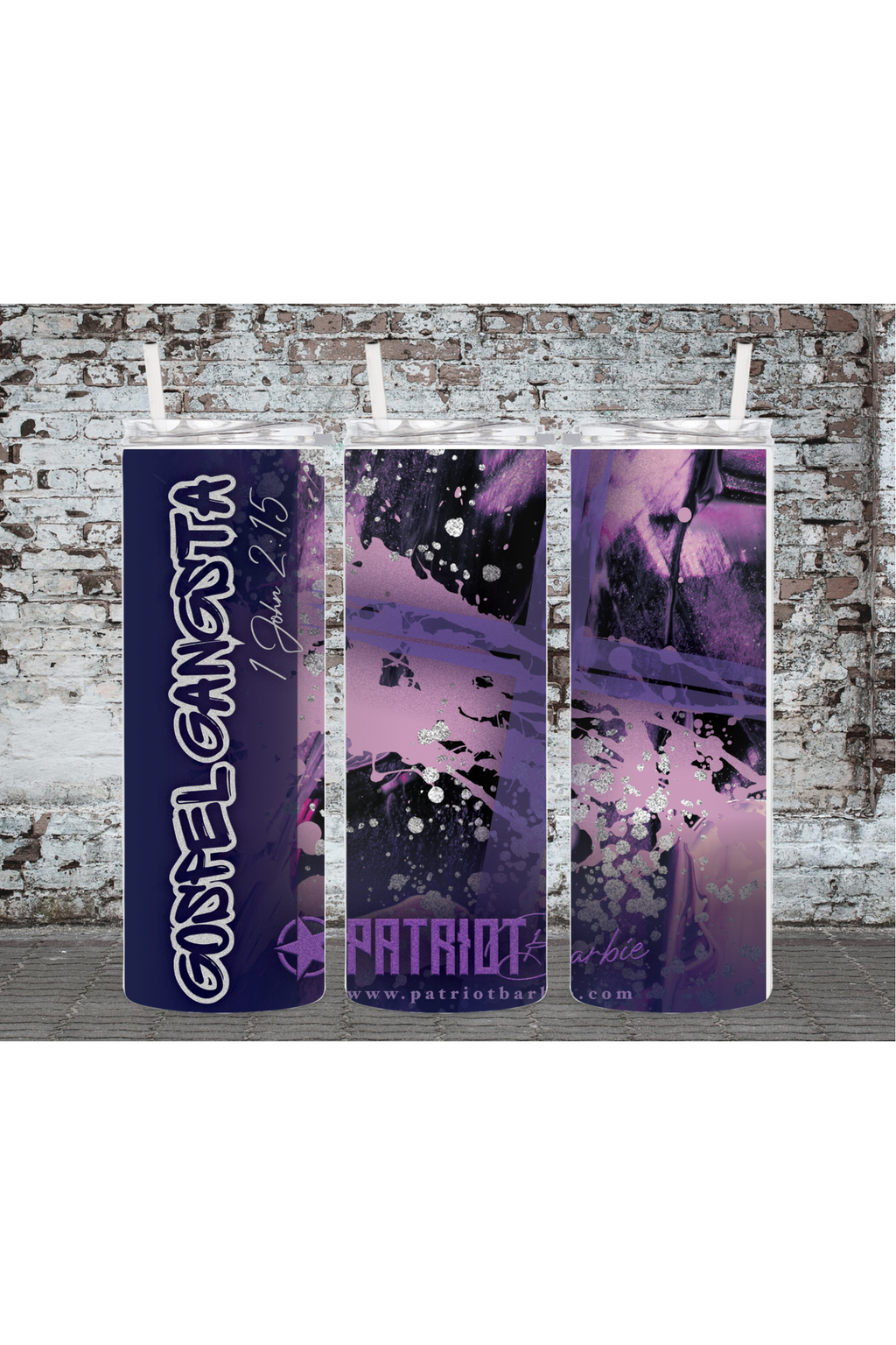 Pretty Little Patriot Pretty Little Patriot Gospel Gangsta Drink Tumbler — main product shot
