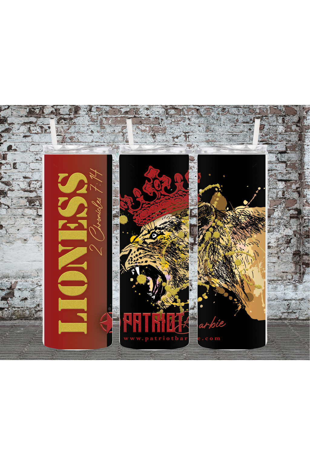 Pretty Little Patriot Pretty Little Patriot Lioness Drink Tumbler — construction detail